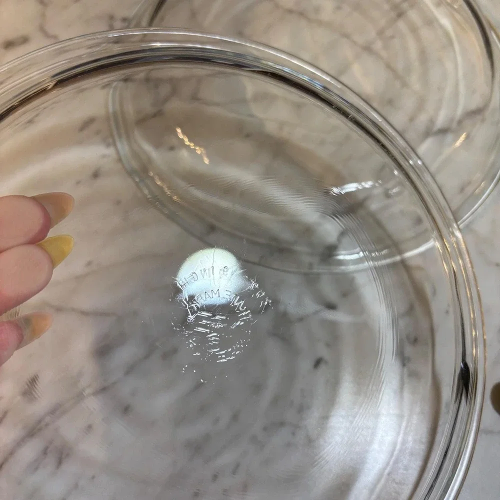 Vintage Pyrex 209 Clear Glass 9 Inch Pie Plates Set of 2 Round Baking Dishes